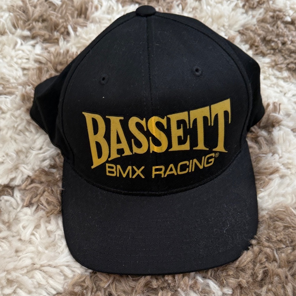 Bass BMX Racing Black and Gold Hat